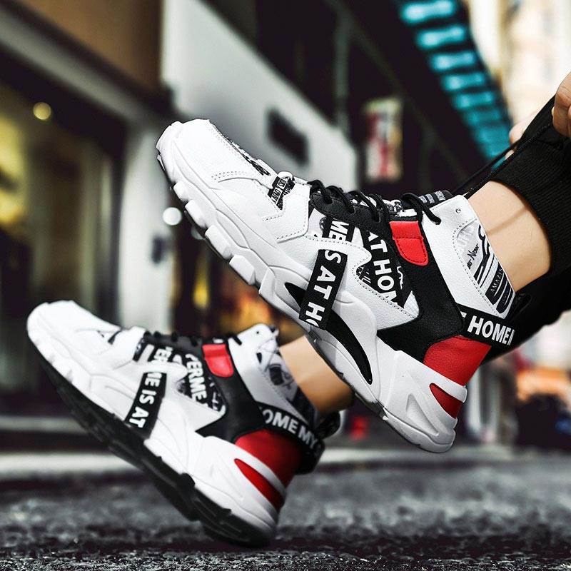 Japanese Lifestyle Shoes - 대형 사이즈 하이탑 청키 남자 스니커즈,
