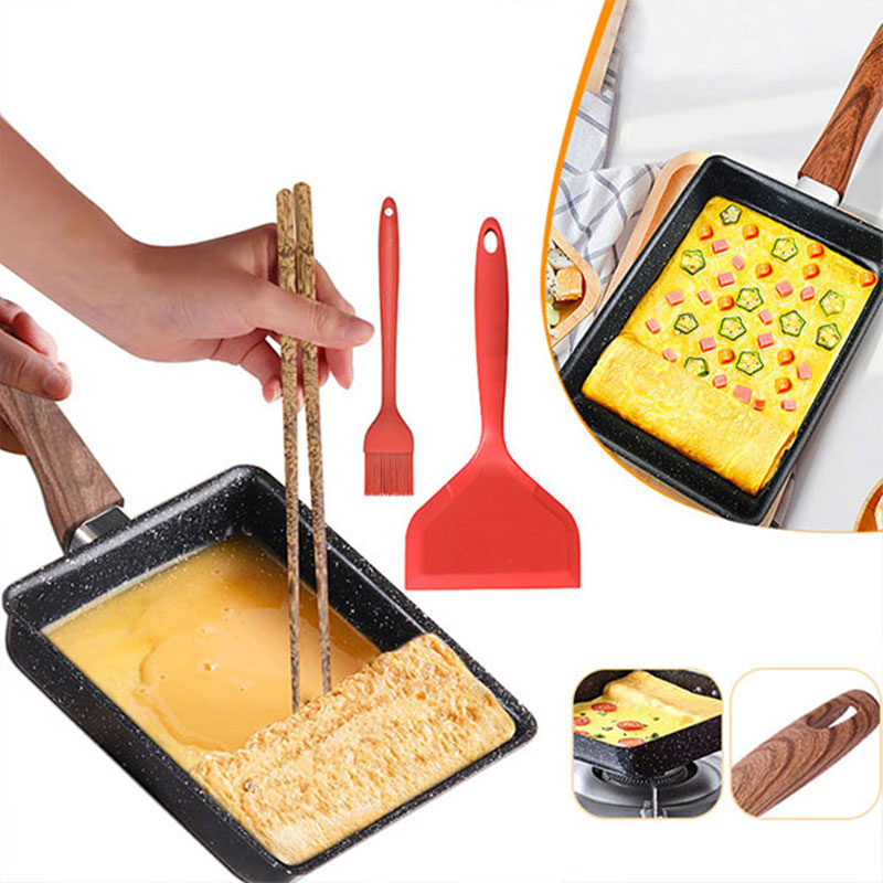 Cast Iron Tetsubin - 타마고야키 일본 오믈렛 팬 붙지 않는