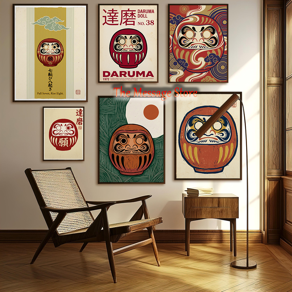 Japanese Lifestyle And Traditions - 일본 다루마 인형 빈티지 스타일 민속