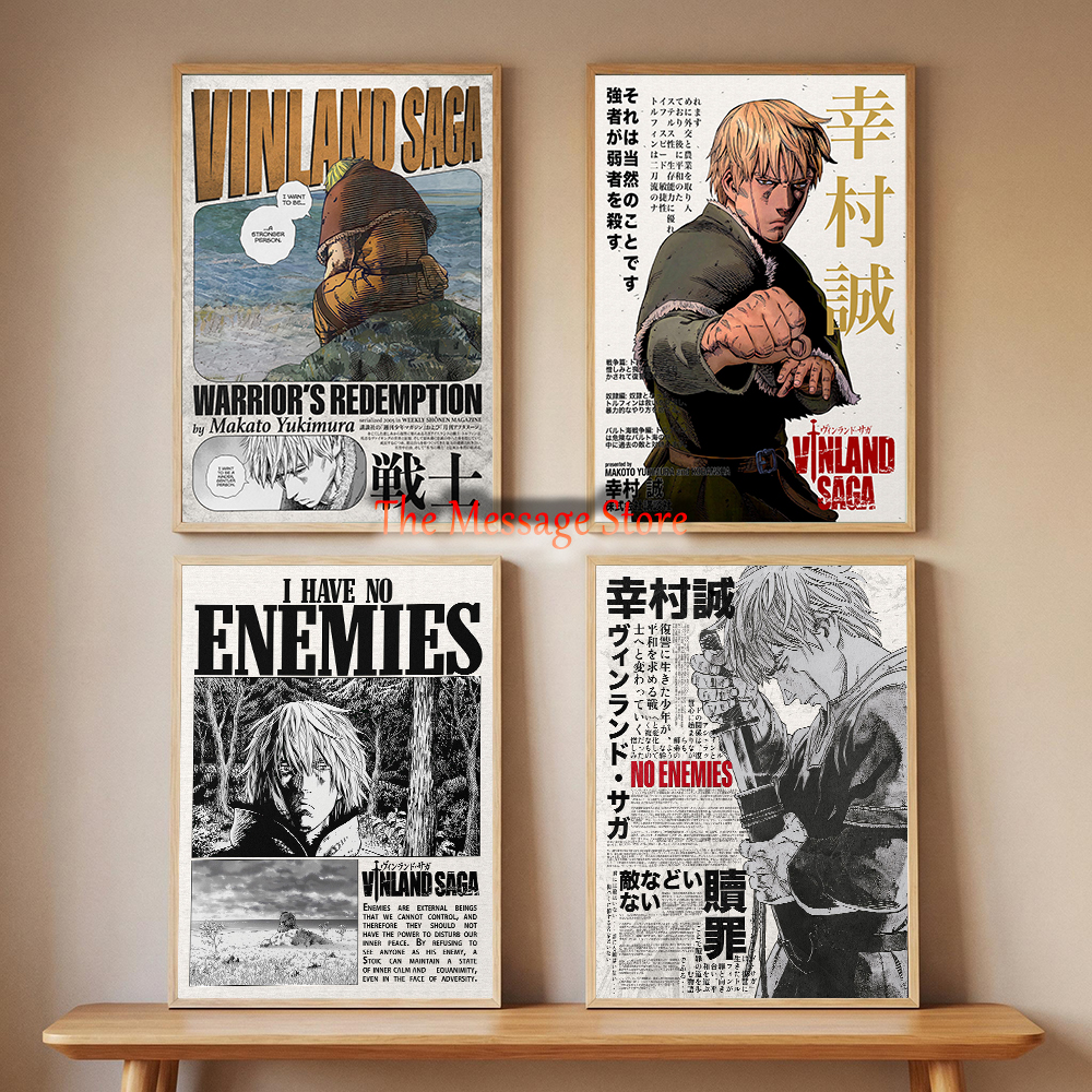 Japanese Lifestyle Anime - Vinland Saga 애니메이션 만화 포스터 미니멀리스트