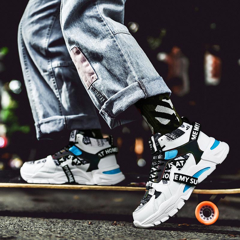 대형 사이즈 하이탑 청키 남자 스니커즈, 스포츠 신발, - Japanese Lifestyle Shoes 리뷰 및 가격