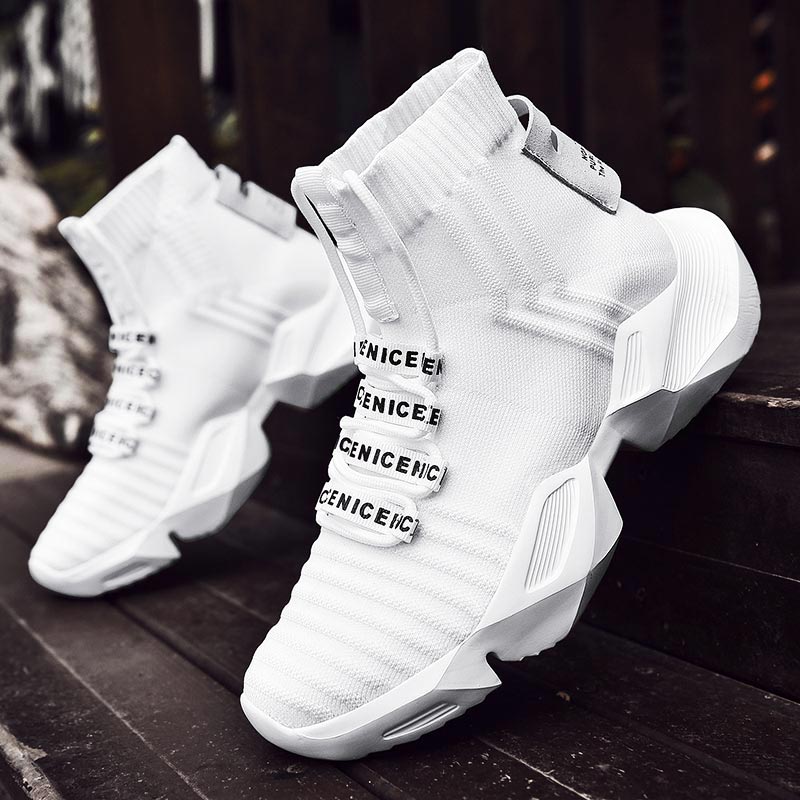 플러스 사이즈 하이 탑 대규모 스포츠 양말 부츠 남성  - Japanese Lifestyle Shoes 리뷰 및 가격