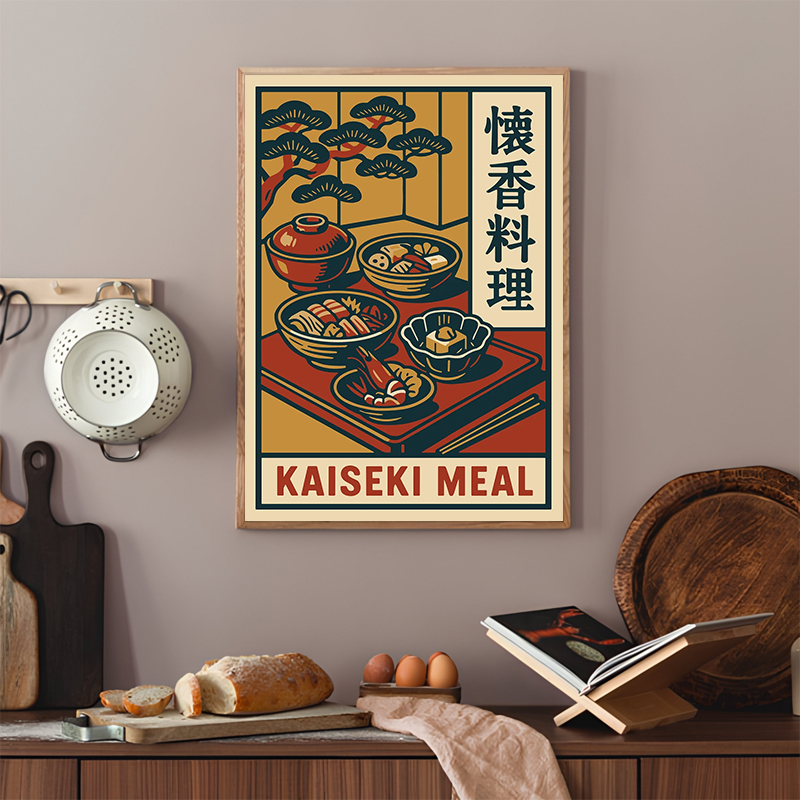 빈티지 스타일 일본 음식 포스터 전통 일본 요리 프린트 - Japanese Lifestyle And Traditions 리뷰 및 가격