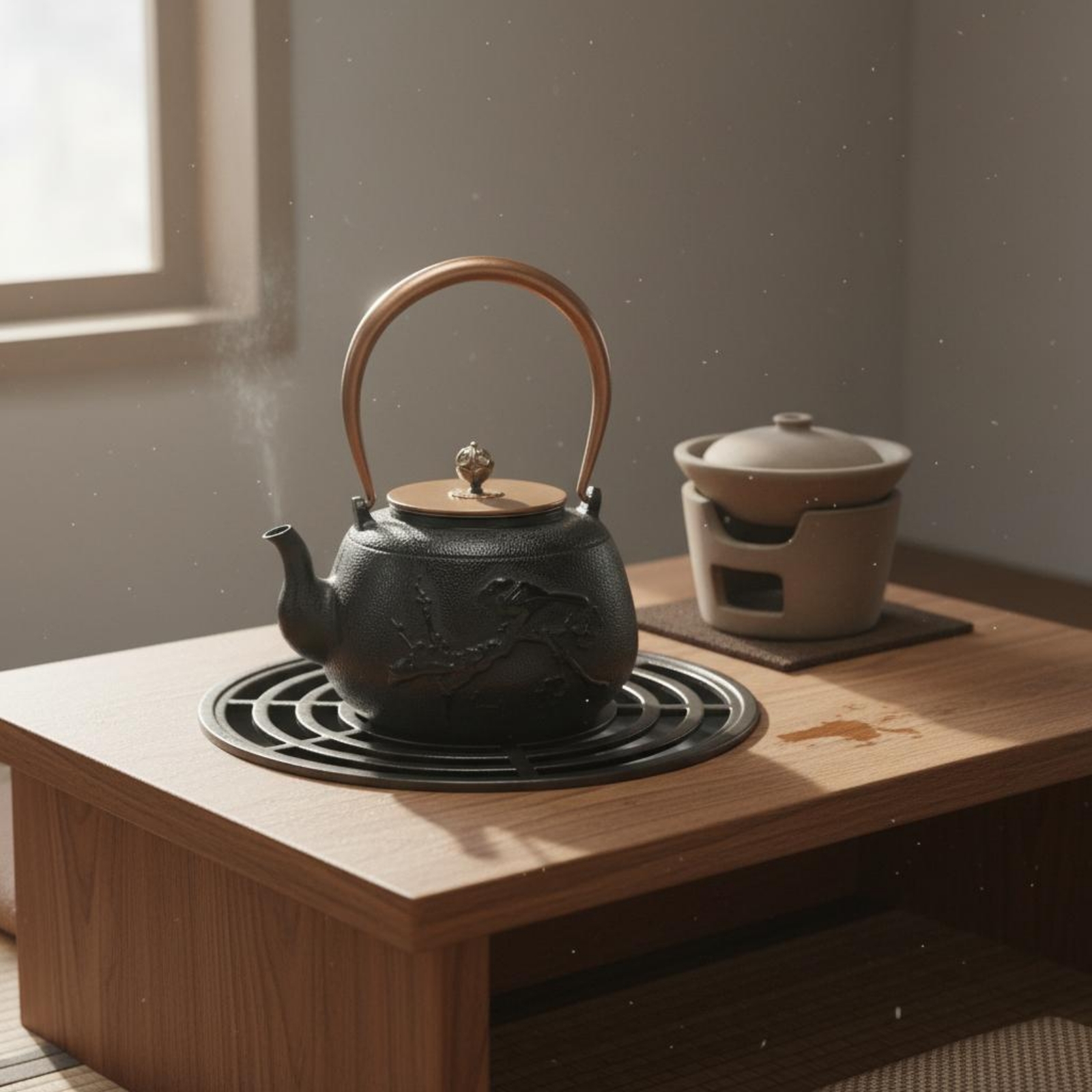 주철 티팟 구리색 손잡이 일본식 테츠빈 티팟 스토브탑  - Cast Iron Tetsubin 리뷰 및 가격