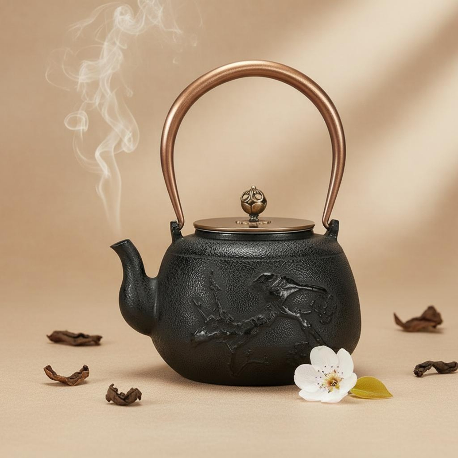 주철 티팟 구리색 손잡이 일본식 테츠빈 티팟 스토브탑  - Cast Iron Tetsubin 리뷰 및 가격