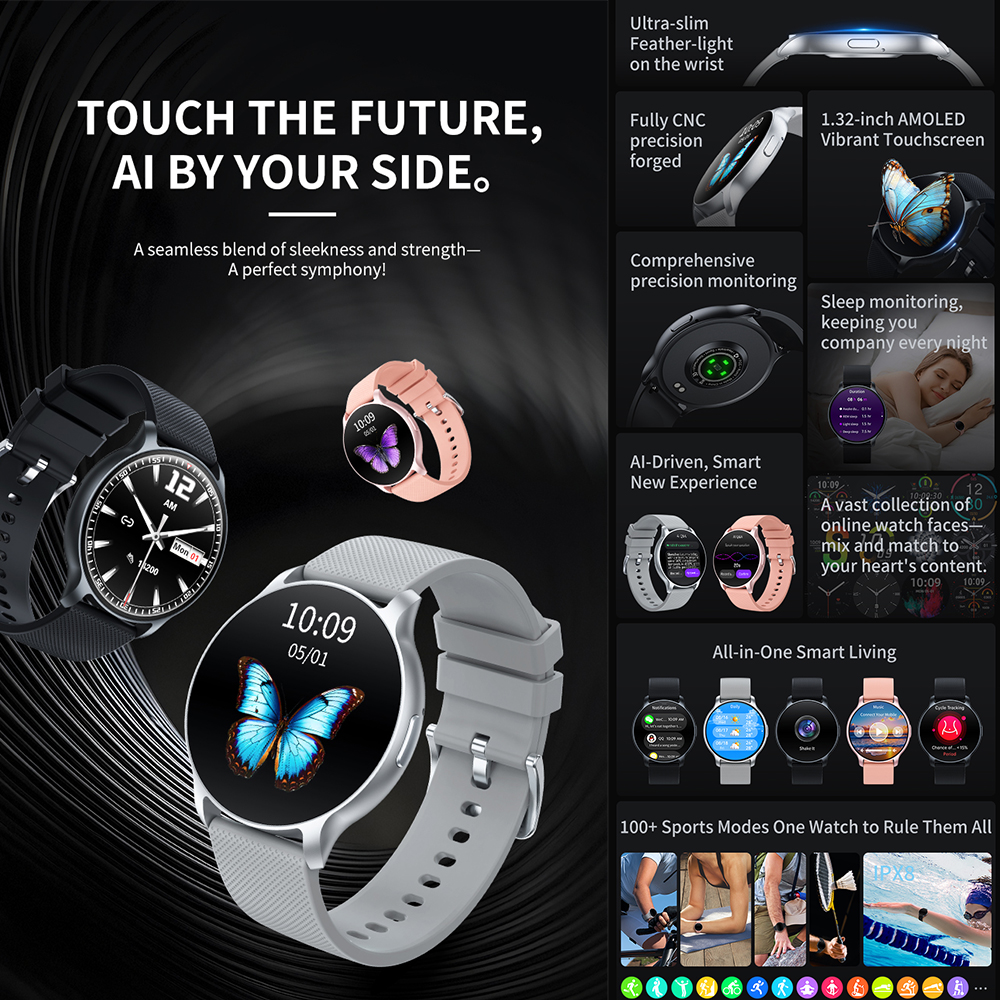 U23 1.32인치 원형 AMOLED 스크린 스마트워치 - Japanese Active Lifestyle 리뷰 및 가격