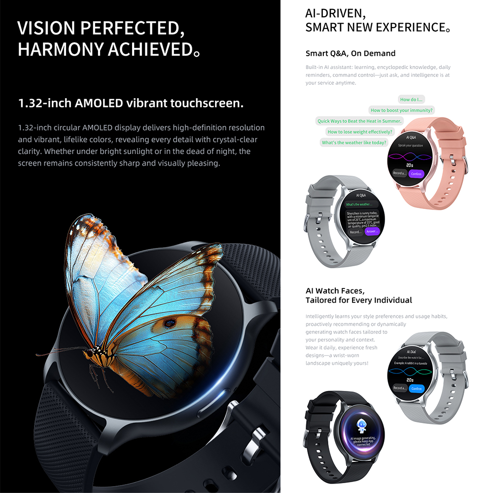 U23 1.32인치 원형 AMOLED 스크린 스마트워치 - Japanese Active Lifestyle 리뷰 및 가격