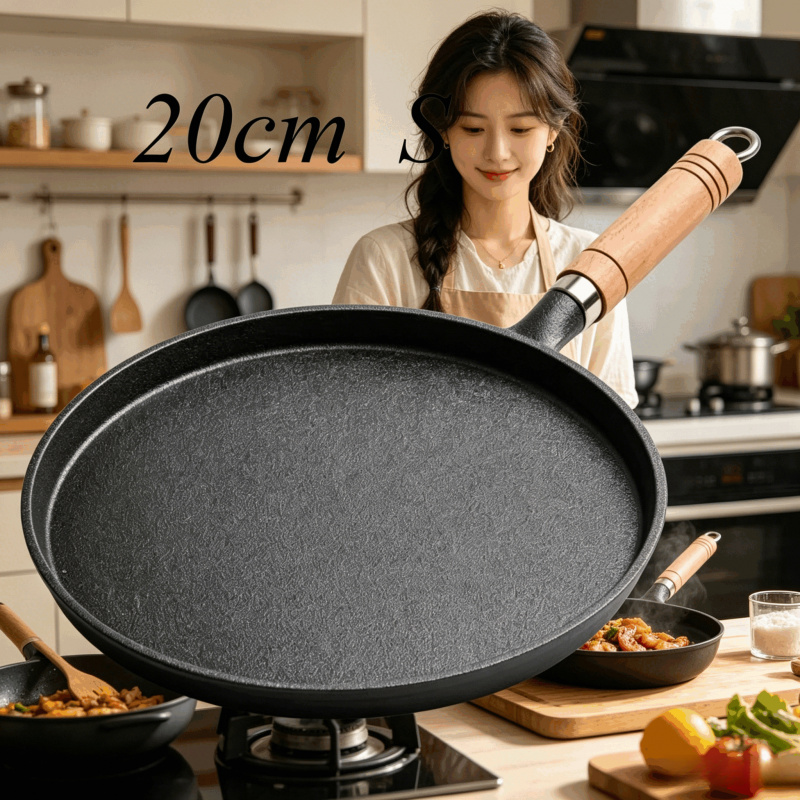 20cm 주철 프라이팬 나무 손잡이 – 계란, 크레페, - Cast Iron Tetsubin 리뷰 및 가격