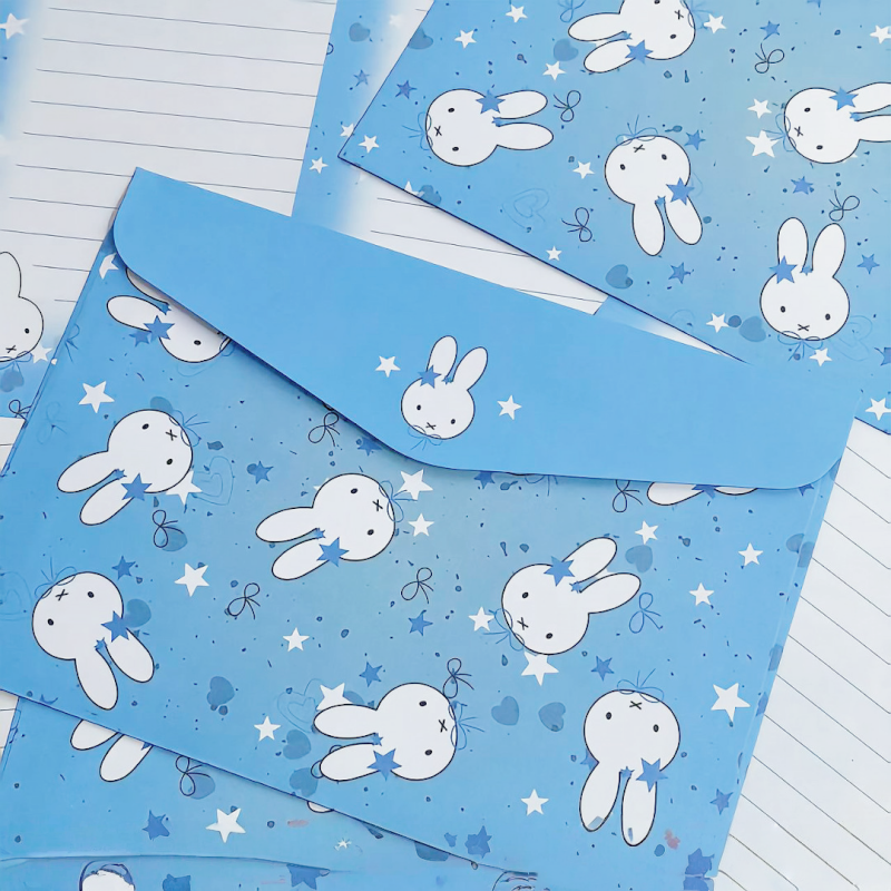 4/8세트 카와이 미피 봉투 세트 일본식 신선한 파란색 - Japanese Lifestyle Goods 리뷰 및 가격